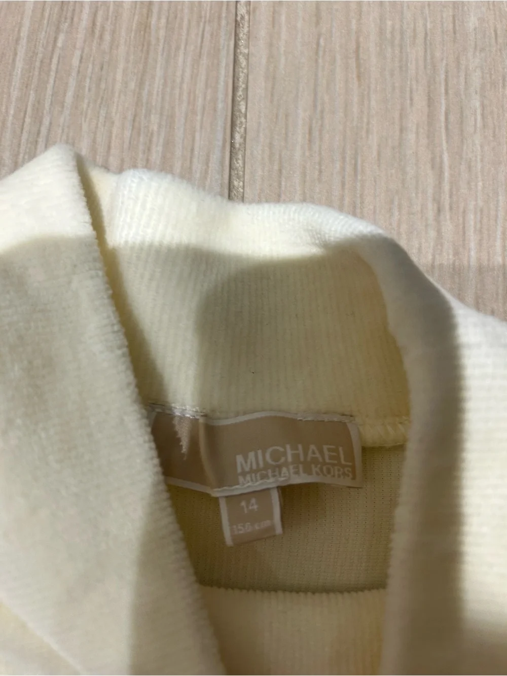 Michael Kors Pale Yellow Sweater Top with Logo Neck Tag